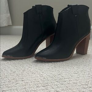 Ted Baker Black Leather Ankle Boots